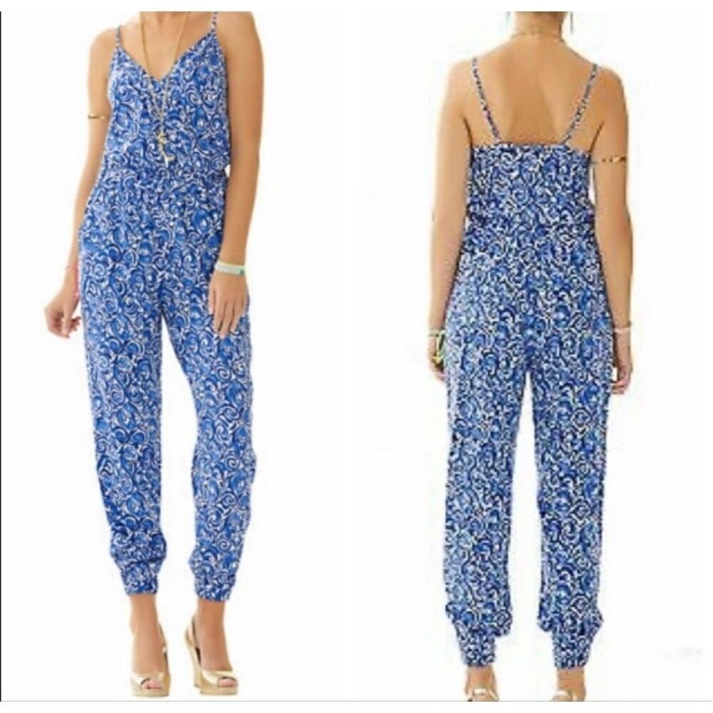 Lilly Pulitzer Melba Jumpsuit Chasing Tail  Size M